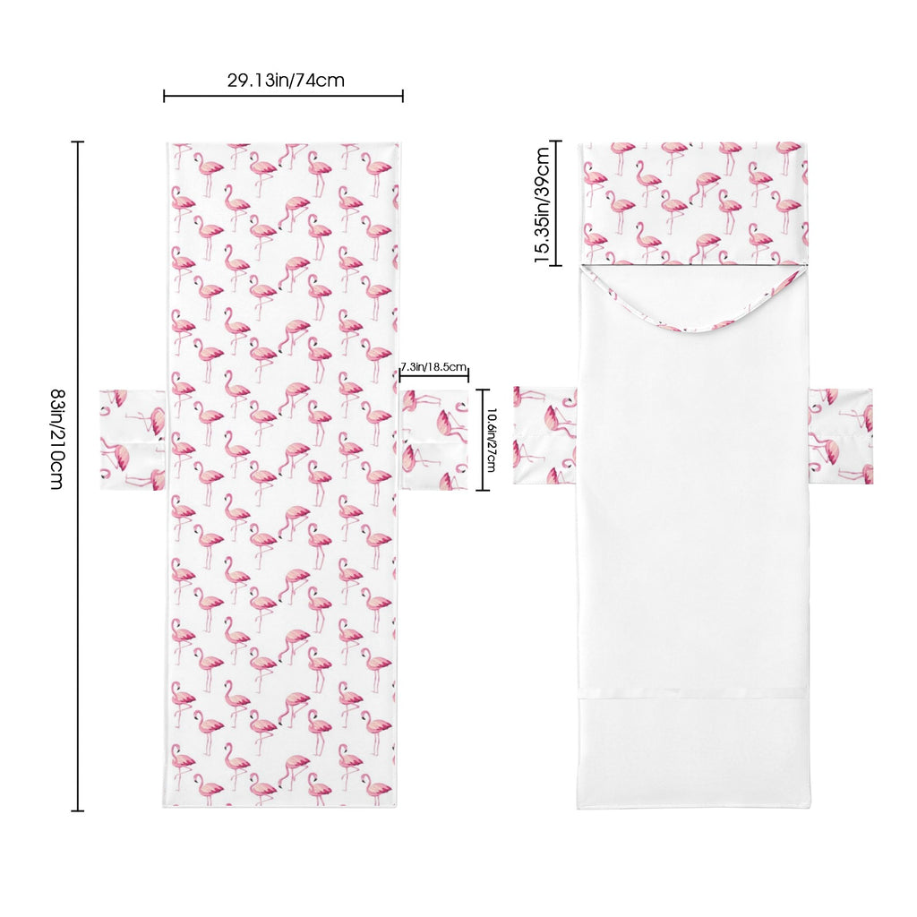 Flamingos Beach Chair Towel Cover with Side Pockets