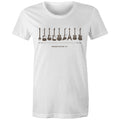Guitar Timeline - Womens T-shirt White Womens T-shirt Music Printed In Australia