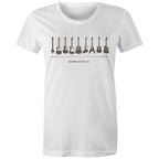 Guitar Timeline - Womens T-shirt White Womens T-shirt Music Printed In Australia
