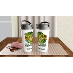 Personalised In A While, Crocodile White 15oz Stainless Steel Travel Mug Personalised Travel Mug animal Globally Fulfilled