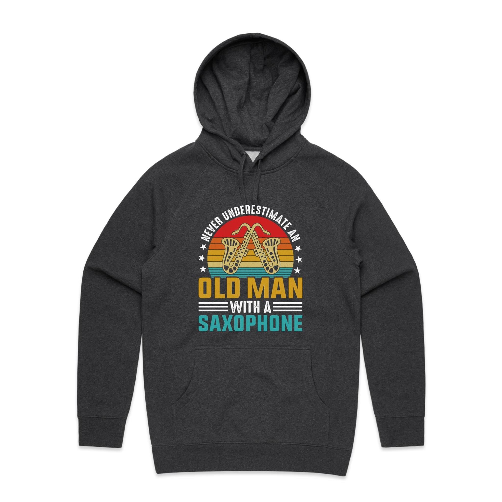 Never Underestimate An Old Man With A Saxophone - Men's AS Colour Hoodie