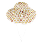 Round Pizzas On White Wide Brim Bucket Hat Wide Brim Bucket Hat Food Printed Offshore