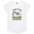 Oops, I Bought Another Book Women's AS Colour Scoop Neck T-Shirt White Womens Scoop Neck T-shirt animal Printed In Australia Reading