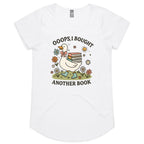Oops, I Bought Another Book - Womens Scoop Neck T-Shirt White Womens Scoop Neck T-shirt animal Printed In Australia Reading