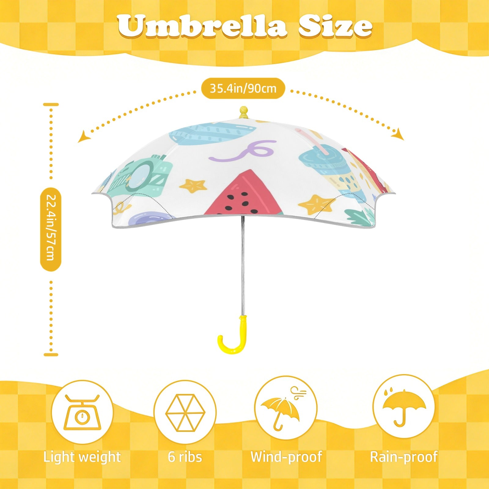 Summer Fun Kids Safe Round Corner Umbrella Kids Safe Round Corner Umbrella Printed Offshore Summer