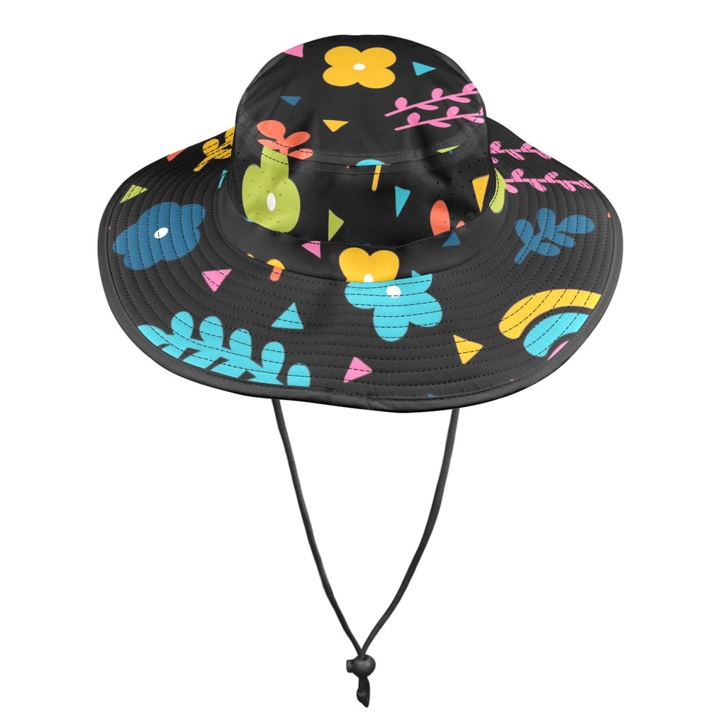 Rainbows And Flowers Wide Brim Bucket Hat Wide Brim Bucket Hat Printed Offshore