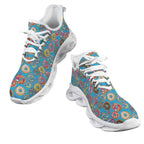 Doughnuts On Blue Men's Twisted Sole Sneakers