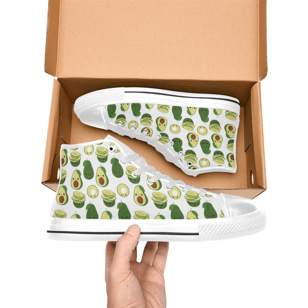 Cute Avocados - Women's High Top Canvas Shoes