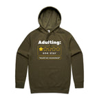Adulting, One Star - Mens Hoodie Army Mens Hoodie Printed In Australia