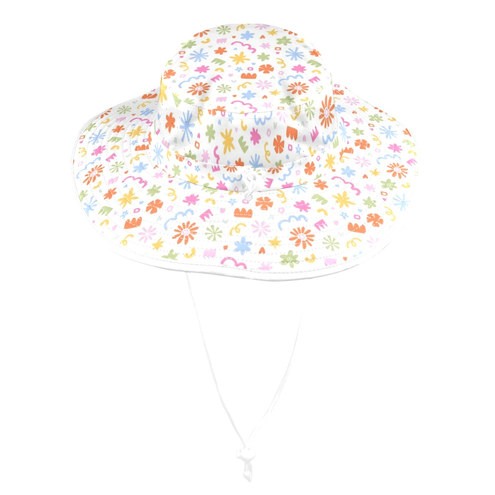 Abstract Colourful Shapes - Wide Brim Bucket Hat Wide Brim Bucket Hat Printed Offshore