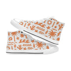 Orange Surf Kids High Top Canvas Shoes
