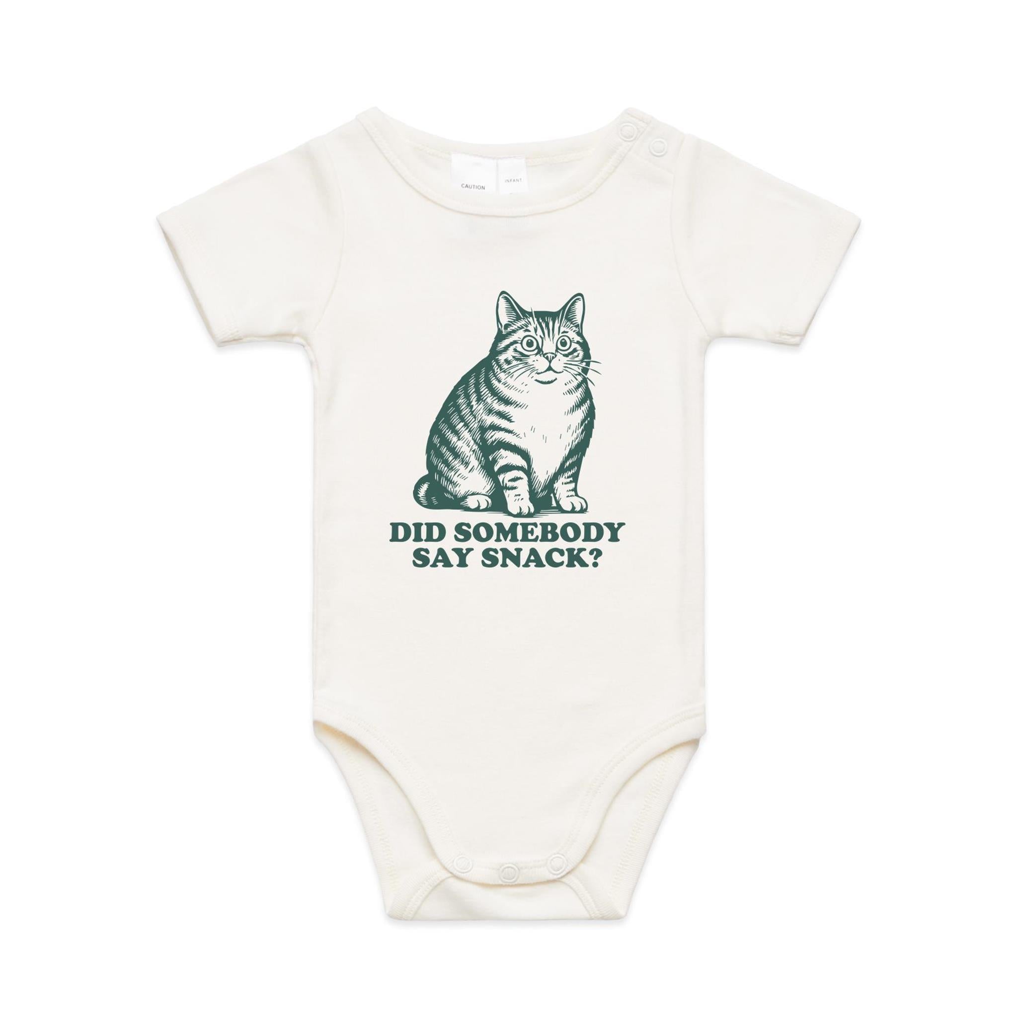 Cat, Did Somebody Say Snack? - Baby Bodysuit