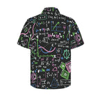 Equations In Green And Pink Men's Short Sleeve Hawaiian Shirt Men's Hawaiian Shirt (New) Maths Printed Offshore Science