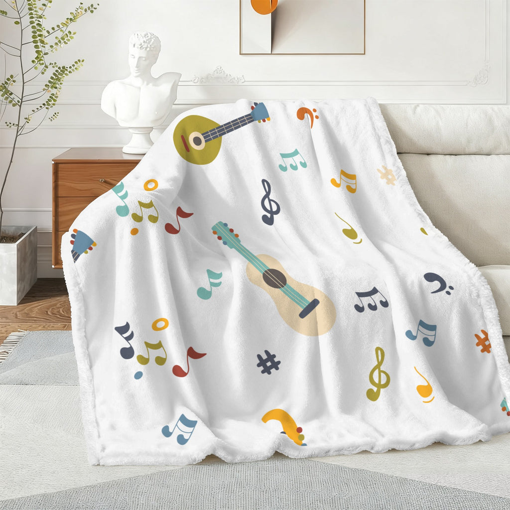 Music Time - Double-Layer Fleece Blanket 51"x59"
