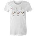 Duck Duck Goose - Womens T-shirt White Womens T-shirt animal Games Printed In Australia
