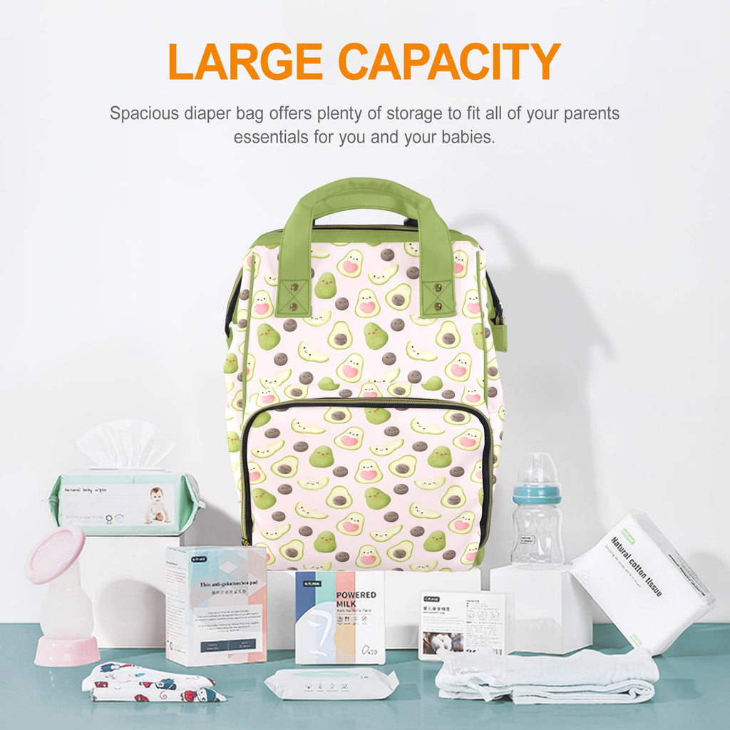 Avocado Love Multi-Function Backpack, Nappy / Diaper Bag Multi-function Backpack, Nappy / Diaper Bag Food Printed Offshore
