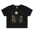 Whimsical Cat And Moon Women's AS Colour Crop Tee