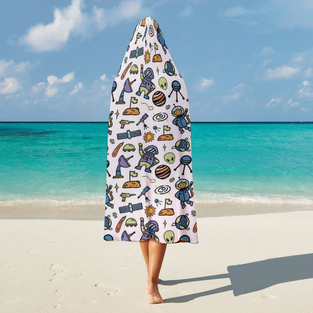 All About Space Kids Hooded Blanket 100cm x 130cm