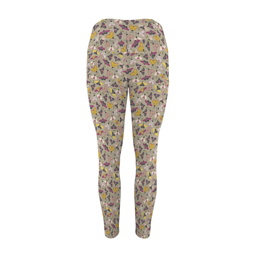 Pretty Moths Women's High Waist Pockets Yoga Leggings