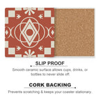 Art Deco - Ceramic Coasters (Square) Ceramic Coasters Printed Offshore