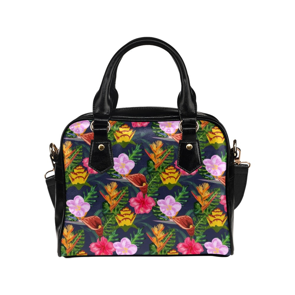 Tropical Floral Shoulder Handbag