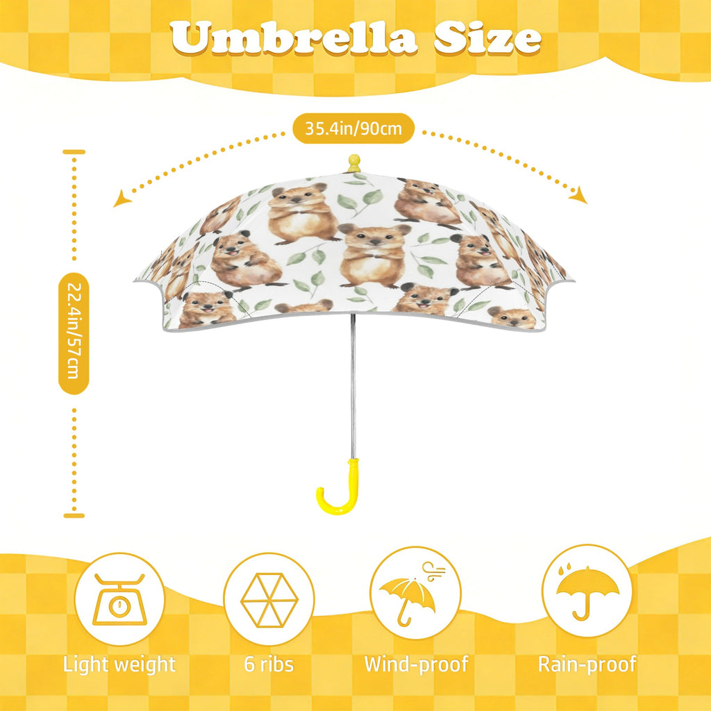 Quokkas Kids Safe Round Corner Umbrella Kids Safe Round Corner Umbrella animal Printed Offshore
