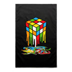 Melting Game Cube - AS Colour Tea Towel Black One Size Tea Towel Games Printed In Australia