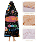 Science Time Blackboard Kids Hooded Blanket 100cm x 130cm Kids Hooded Blanket Printed Offshore Science