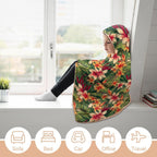 Vintage Hawaiian Floral Kids Hooded Blanket 100cm x 130cm Kids Hooded Blanket Plants Printed Offshore