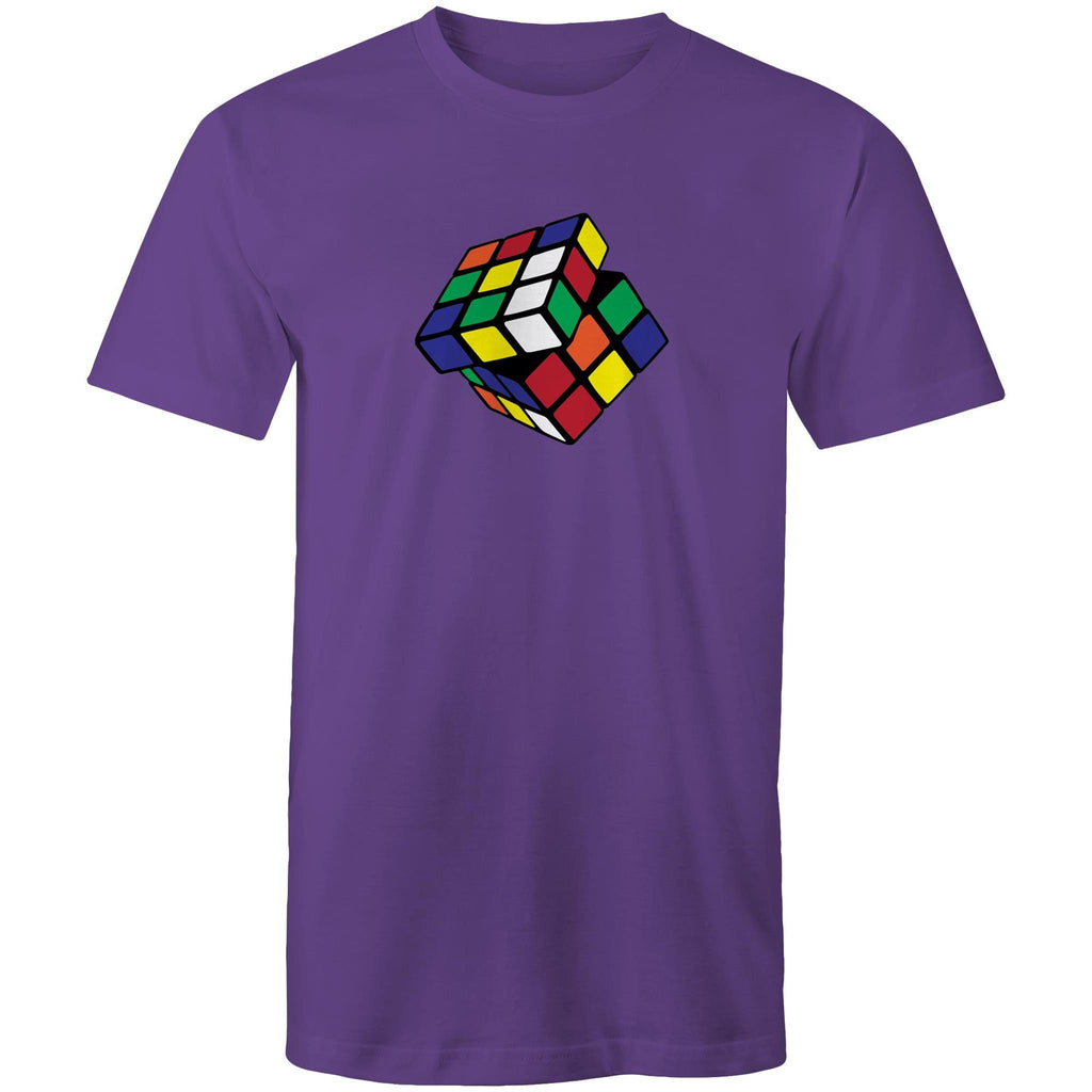 Cube - Mens T-Shirt Purple Mens T-shirt Games Printed In Australia