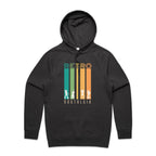 Retro Nostalgia - Mens Hoodie Coal Mens Hoodie Printed In Australia Retro