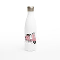 Explore More, Moped, Scooter White 17oz Stainless Steel Water Bottle Default Title White Water Bottle Globally Fulfilled