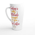 Today's Witty Attitude Brought To You By Coffee White Latte 17oz Ceramic Mug Default Title Latte Mug Coffee Globally Fulfilled