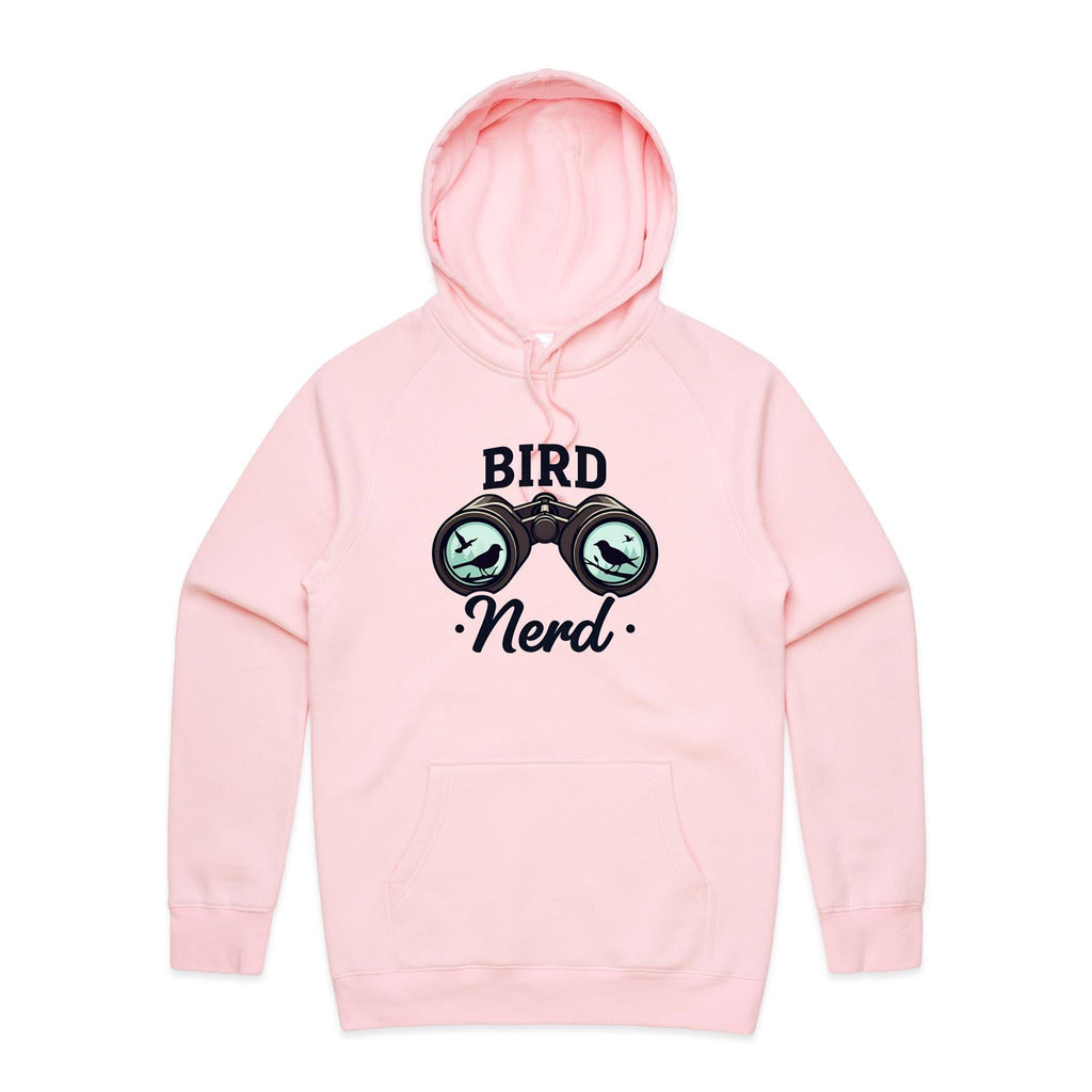 Bird Nerd - Mens Hoodie Pink Mens Hoodie animal Printed In Australia
