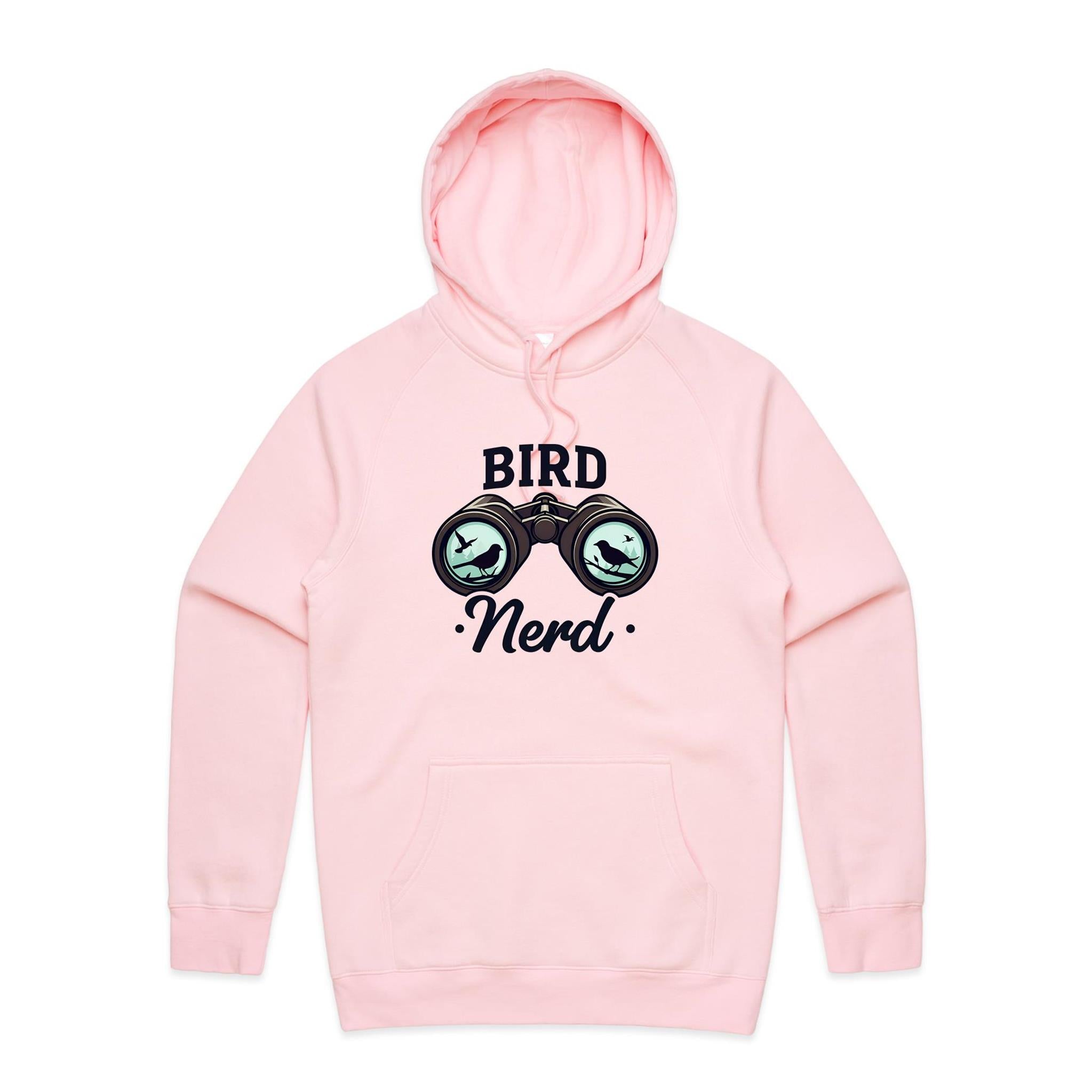 Bird Nerd - Mens Hoodie Pink Mens Hoodie animal Printed In Australia
