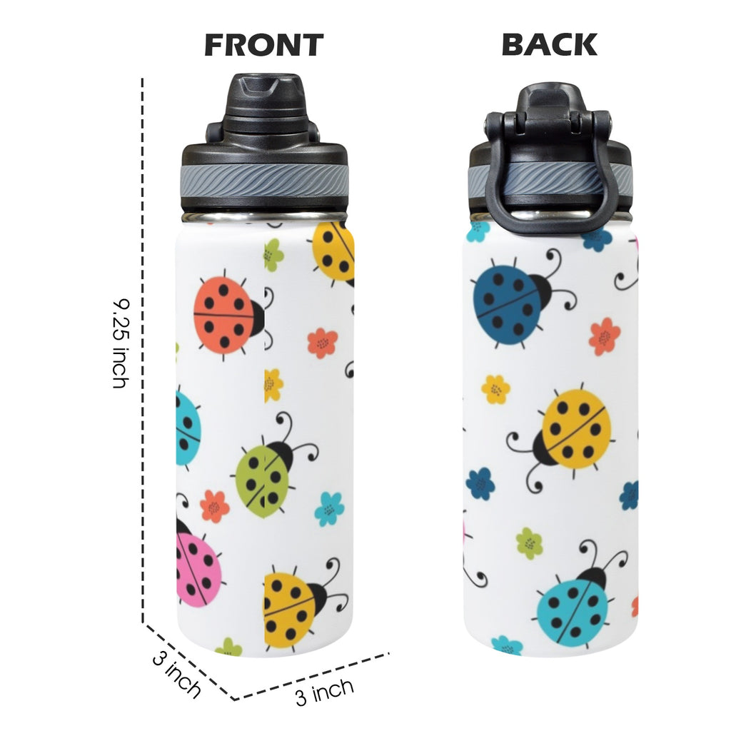 Ladybugs - Insulated Water Bottle with Dual-Use Lid (18oz) Insulated Water Bottle with Dual-Use Lid (18oz) animal Printed Offshore