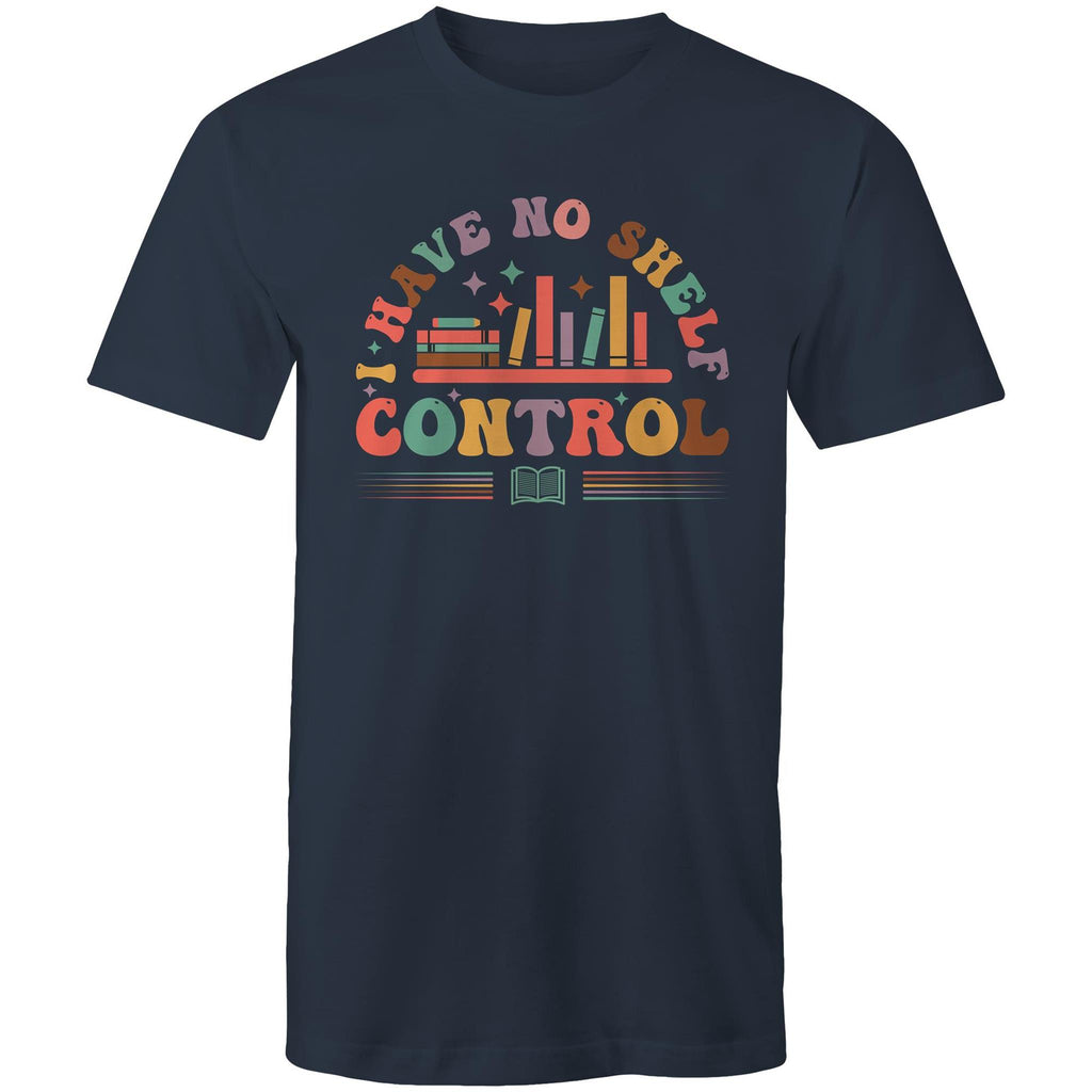 I Have No Shelf Control, Books - Mens T-Shirt Navy Mens T-shirt Printed In Australia Reading