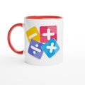 Maths Functions White 11oz Ceramic Mug with Colour Inside Ceramic Red Colour 11oz Mug Globally Fulfilled Maths