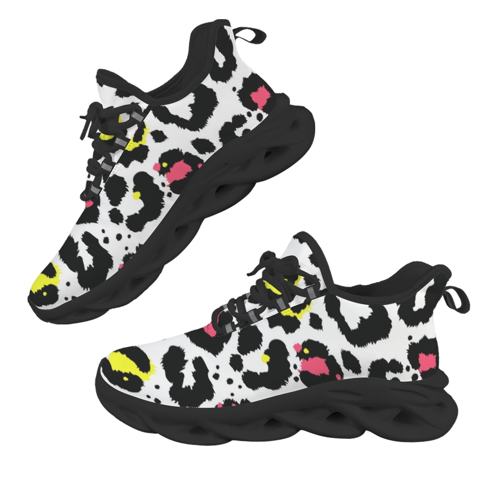 Leopard Print Colour Women's Twisted Sole Sneakers