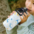 Spaceships And UFO's 12oz Kids Water Bottle with Straw Lid