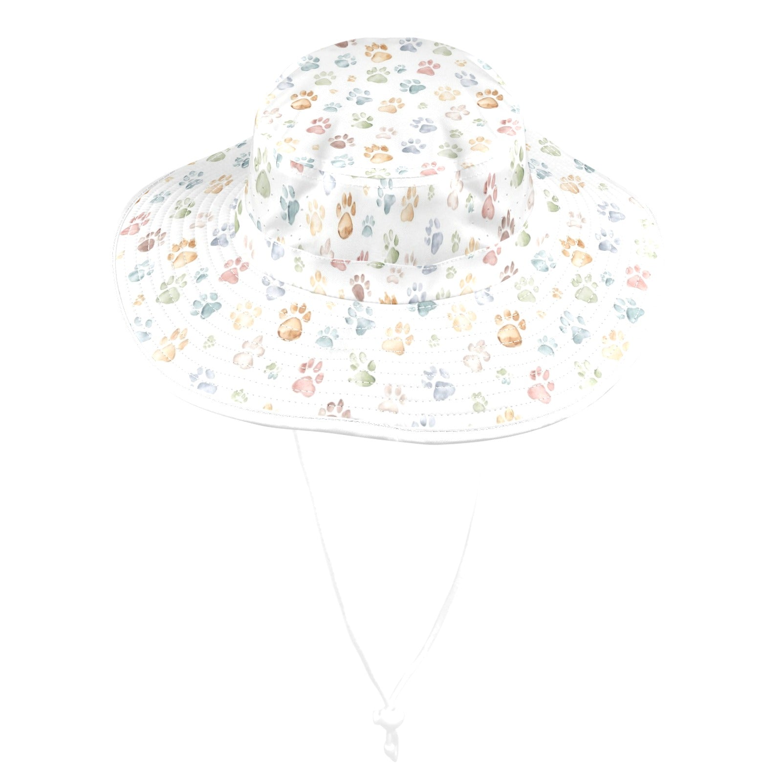 Paw Print Wide Brim Bucket Hat Wide Brim Bucket Hat animal Printed Offshore