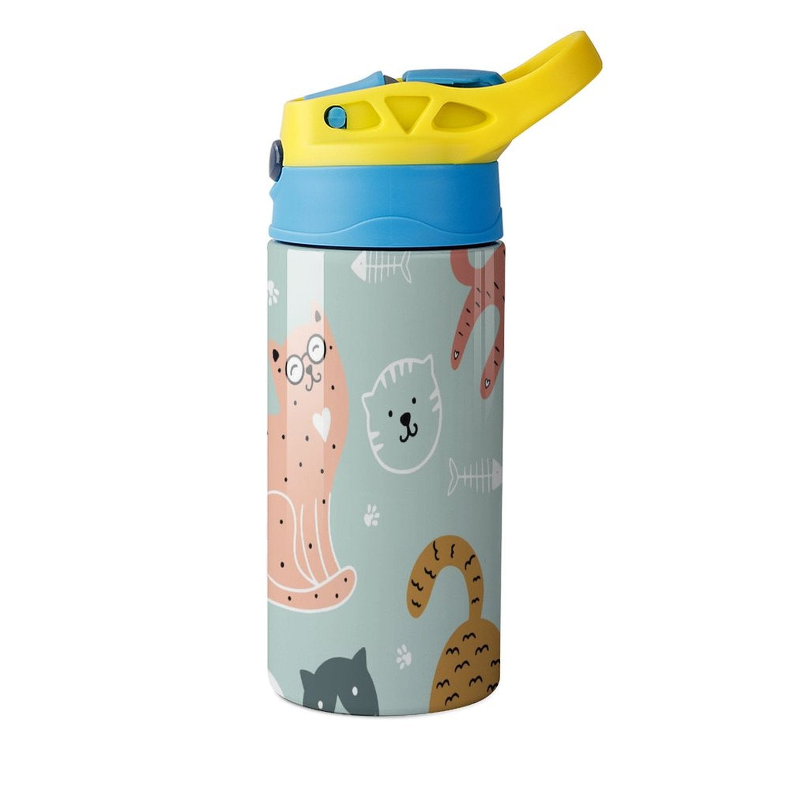Cat Stretch - Little Kids Water Bottle Little Kids Water Bottle animal Printed Offshore