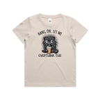 Frazzled Cat, Hang On Let Me Overthink This Kid's AS Colour T-shirt Bone Kids Youth T-shirt animal Printed In Australia