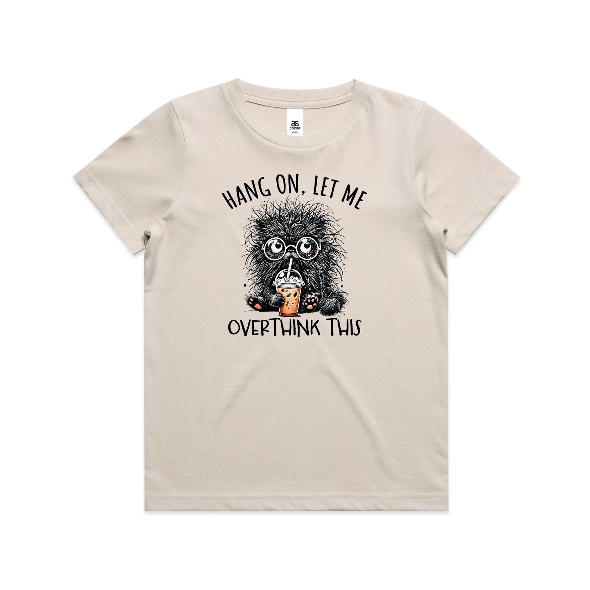 Frazzled Cat, Hang On Let Me Overthink This - Kids Youth T-shirt
