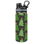 Christmas Trees - Insulated Water Bottle with Dual-Use Lid (18oz) One Size Insulated Water Bottle with Dual-Use Lid (18oz) Christmas Printed Offshore