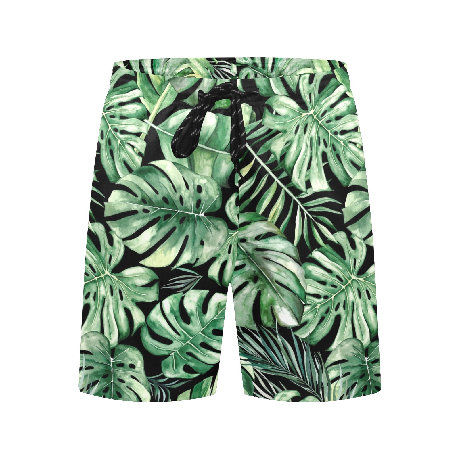 Jungle Leaves - Men's Mid-Length Beach Shorts Men's Mid-Length Beach Shorts Plants Printed Offshore