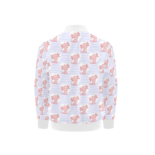 Axolotl Love Kids Bomber Jacket Kids Bomber Jacket animal Printed Offshore