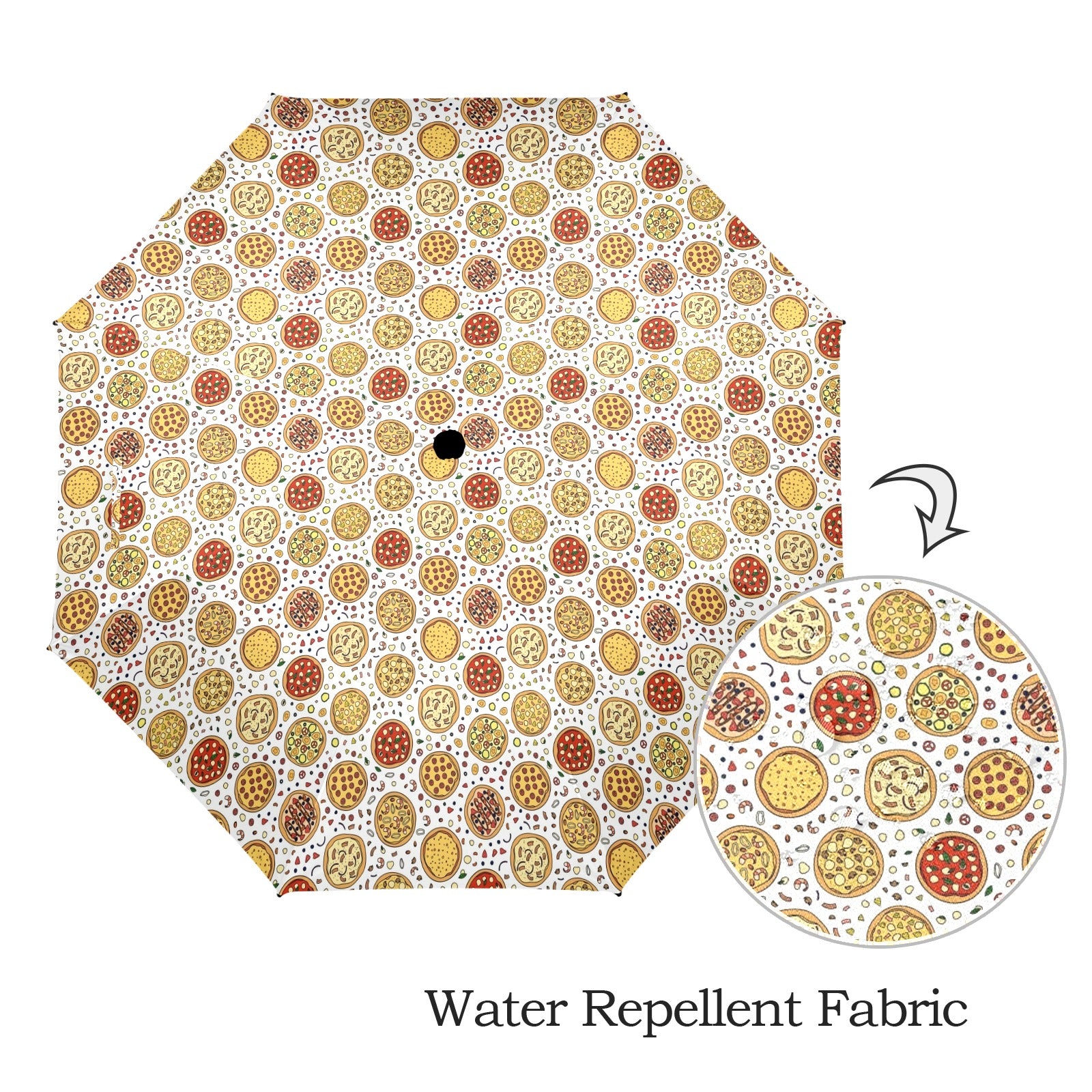 Round Pizzas On White Umbrella Umbrella Food Printed Offshore