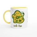 Personalised - Cell-fie - White 11oz Ceramic Mug with Colour Inside Ceramic Yellow Personalised 11oz Mug customise Globally Fulfilled personalise Science