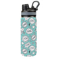 Comic Book Speech Bubbles Insulated Water Bottle with Dual-Use Lid (18oz) One Size Insulated Water Bottle with Dual-Use Lid (18oz) comic Printed Offshore